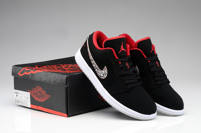 Air Jordan 1 Men Shoes Black/Red Online